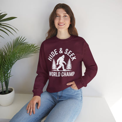 Bigfoot Hide And Seek World Champion Sasquatch Retro Vintage Sweatshirt