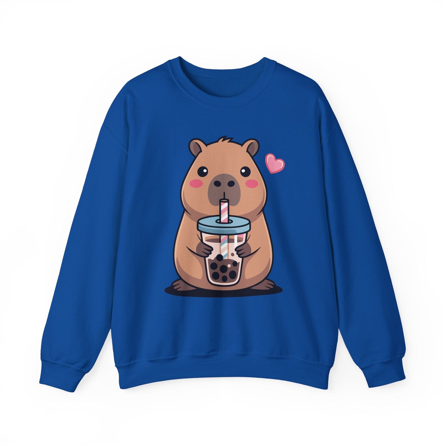 Cute Capybara Kawaii Anime Drinking Bubble Tea Lover Girls Sweatshirt