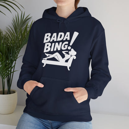Funny Vintage Bada Sarcastic Bing Retro Sexy Girl Bada Bam Hoodie