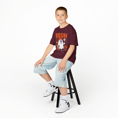 Bruh Ghost Halloween Cute Ghost Trick Or Treat Candy Kids T-Shirt