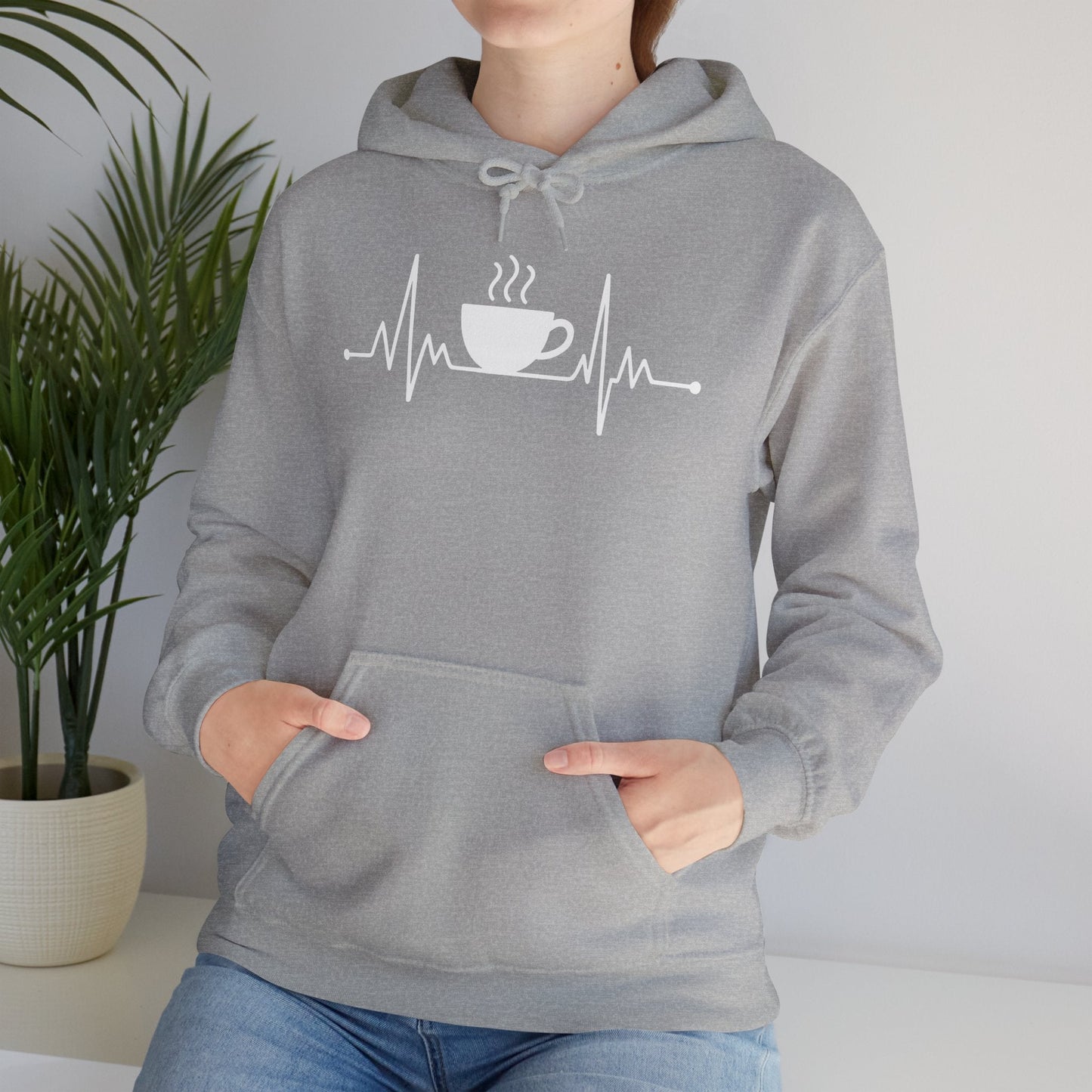 Coffee Heartbeat Drinking Coffee Hoodie