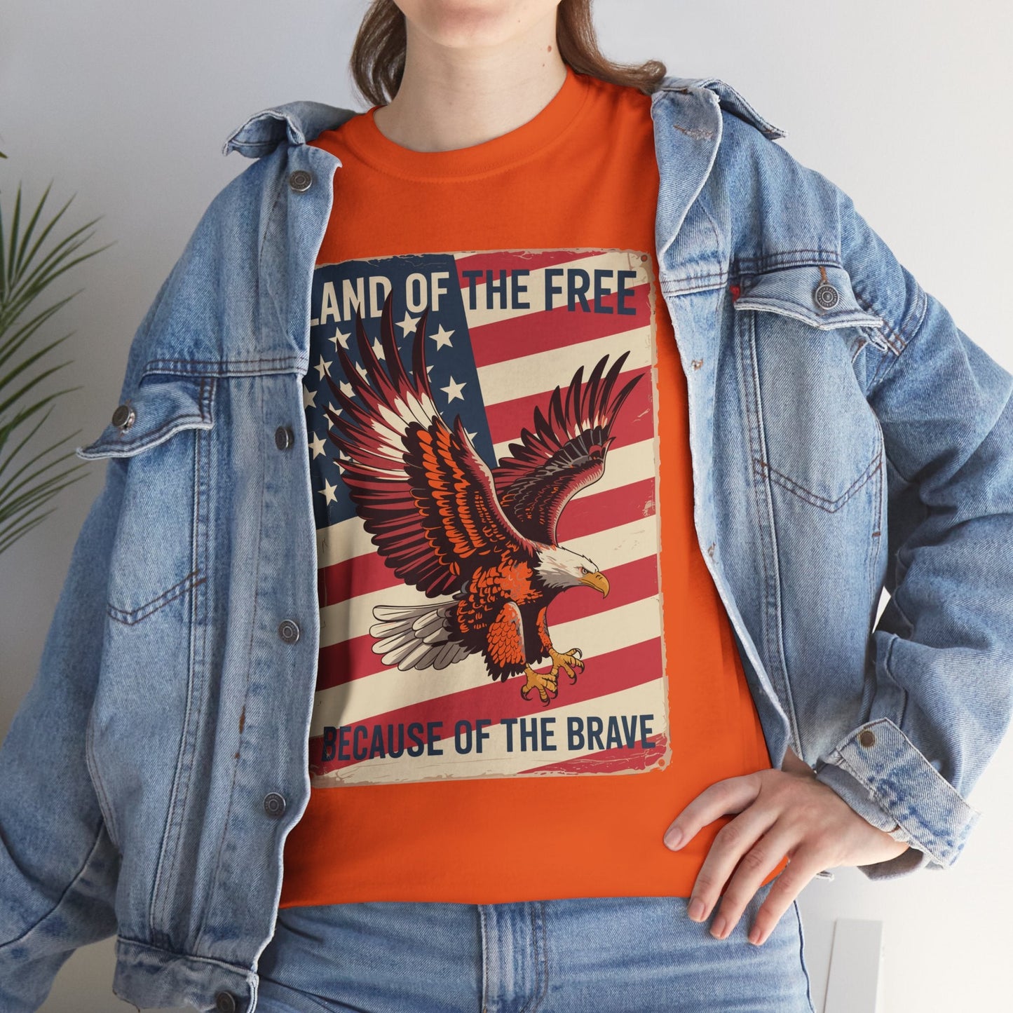 America Eagle Land of the Free Because of the Brave T-Shirt