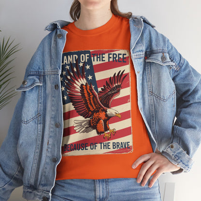 America Eagle Land of the Free Because of the Brave T-Shirt