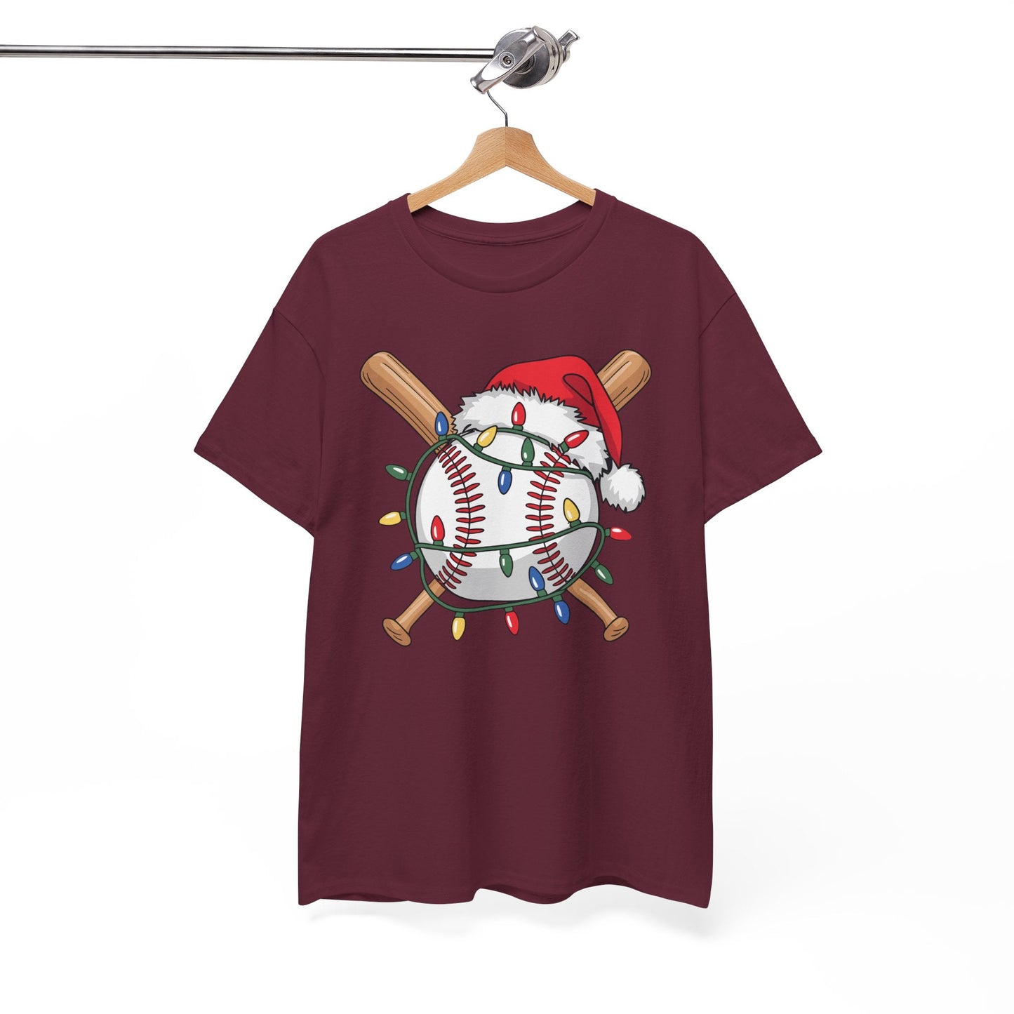 Santa Sports Design For Men Boys Christmas Baseball Player T-Shirt