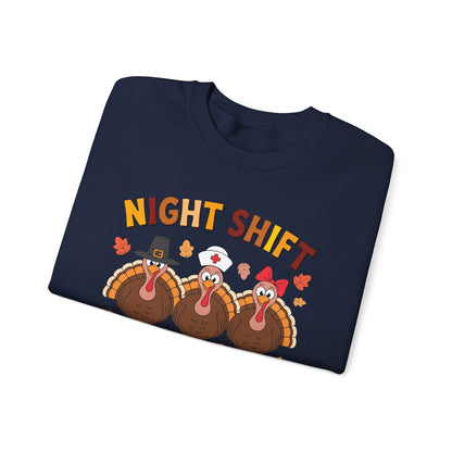 Night Shift Gobble Squad Night Worker Staff Thanksgiving Sweatshirt