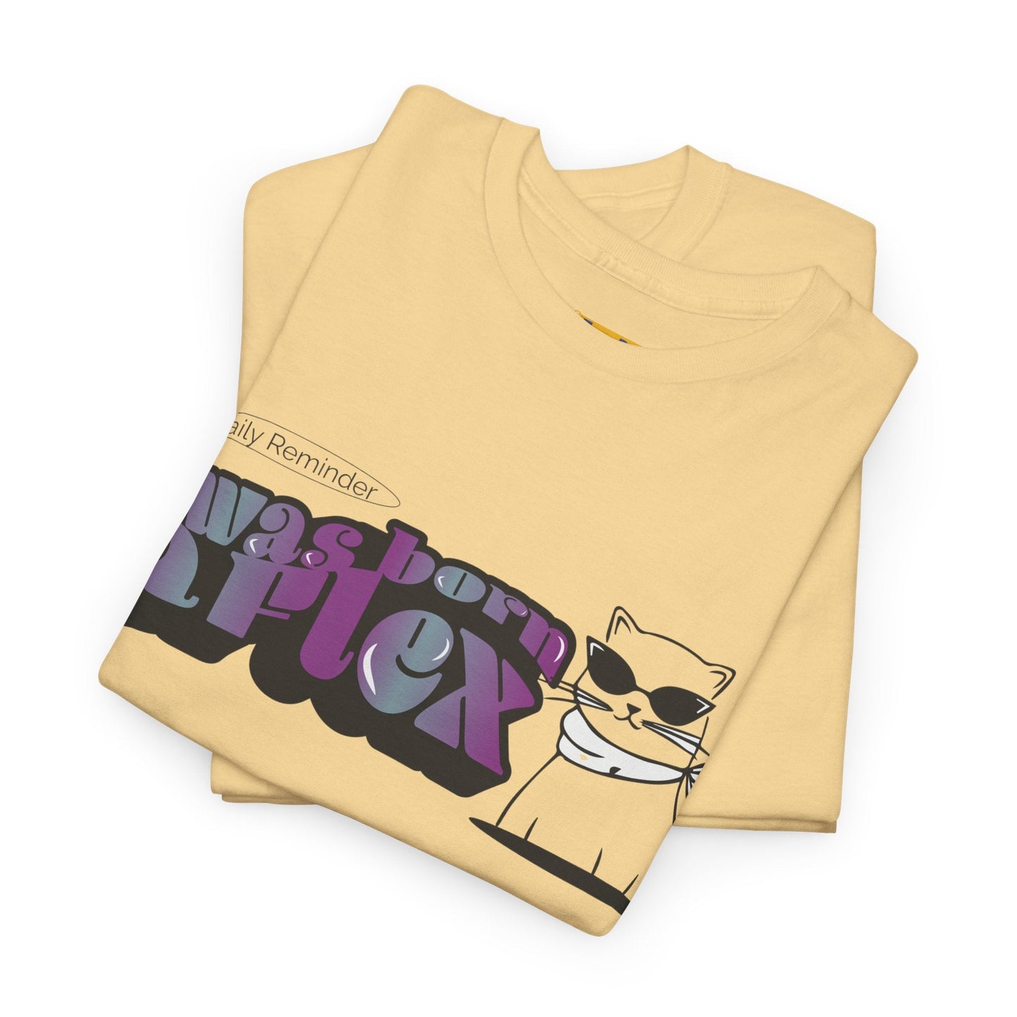 I Was Born A Flex Funny Confidence Quote T-Shirt