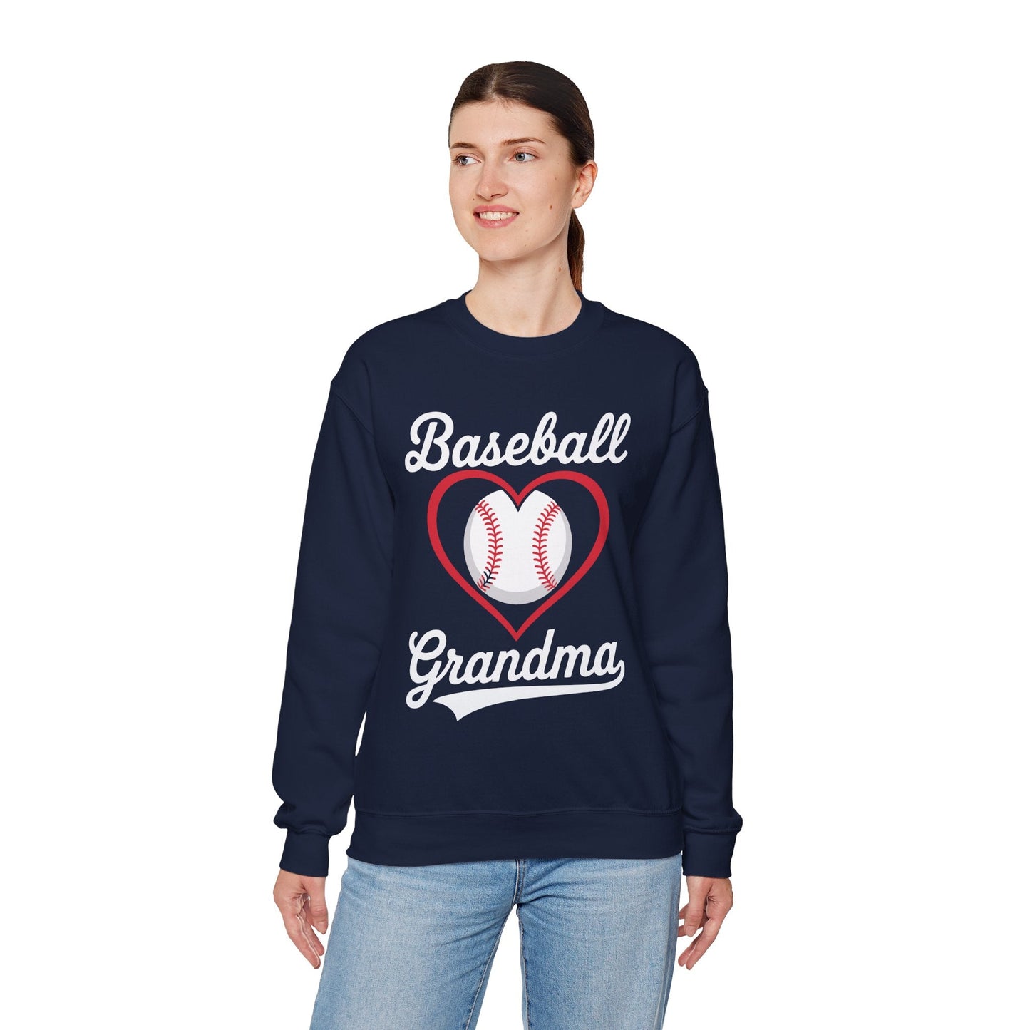 Baseball Grandma Women Baseball Heart Mothers Day Sweatshirt
