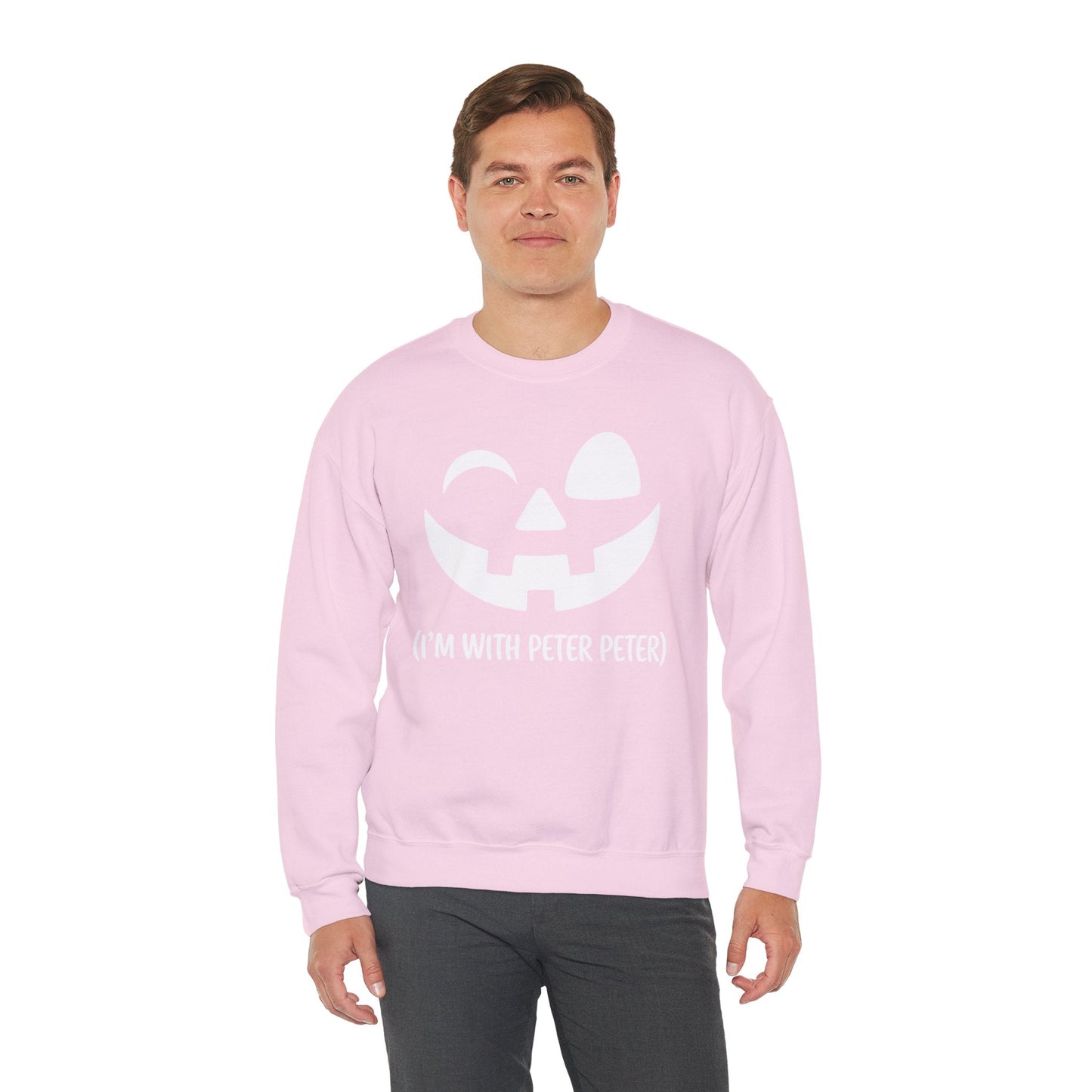 Im With Peter Couple Halloween Adult Eater Pumpkin Sweatshirt