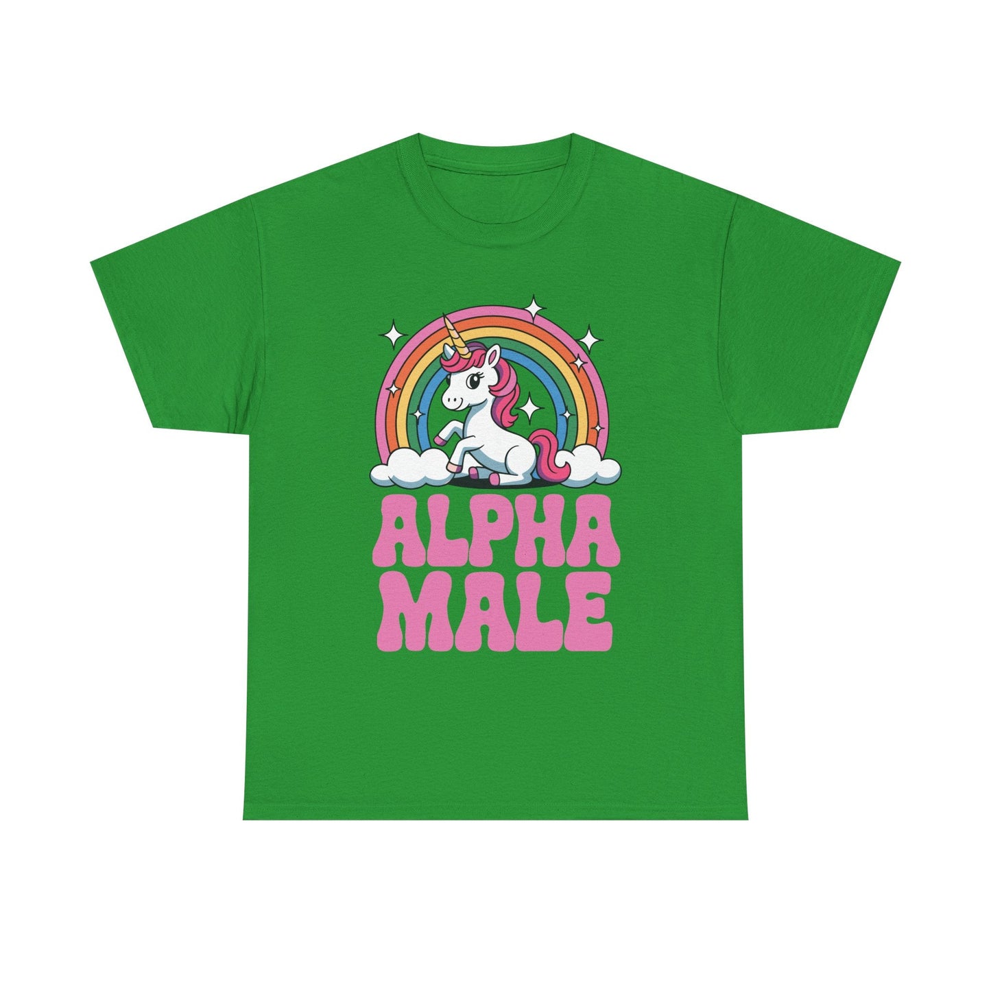 Funny Alpha Male Unicorn Sarcastic Ironic Weird Y2K Humor T-Shirt
