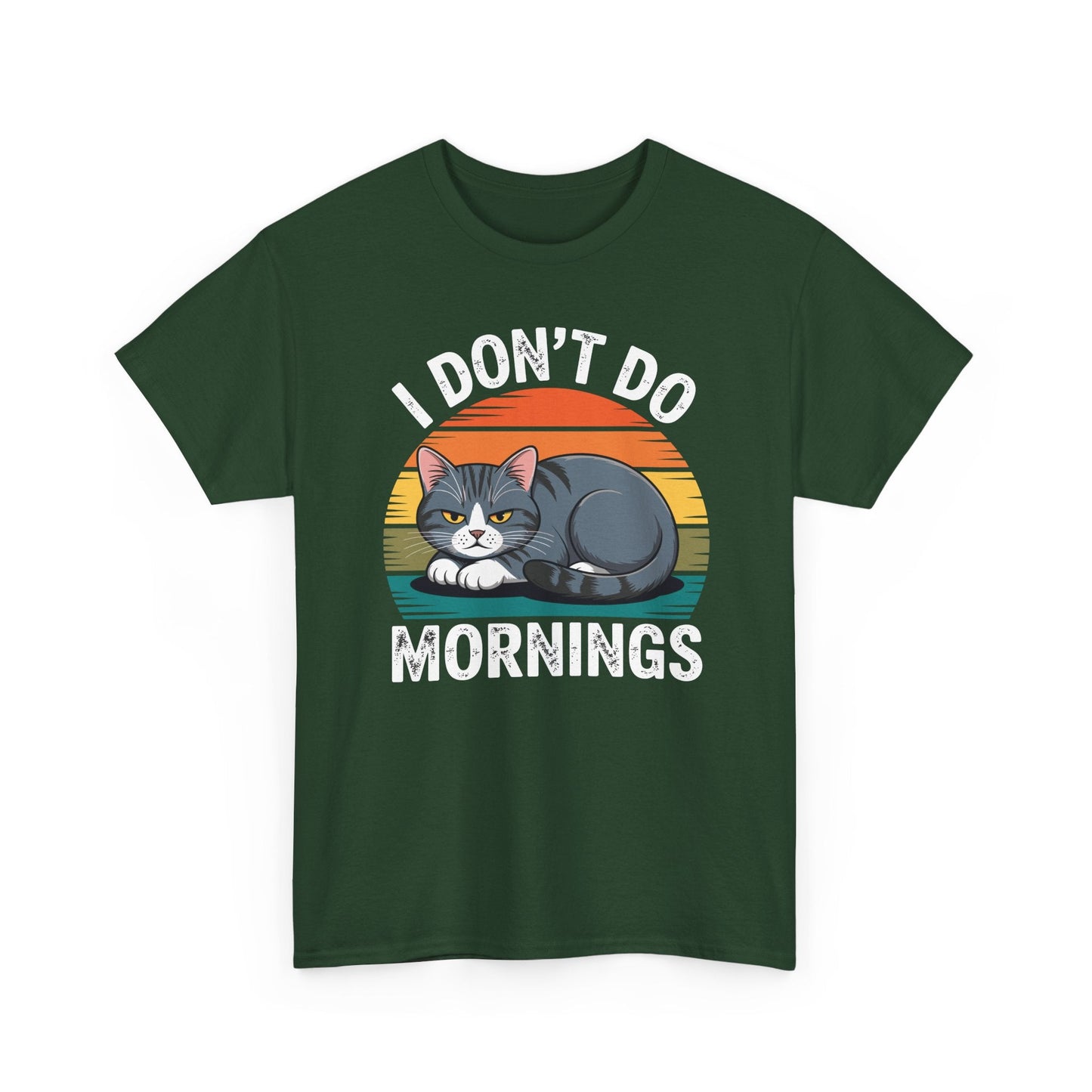 Funny Sleep Cat I Don't Do Morning T-Shirt