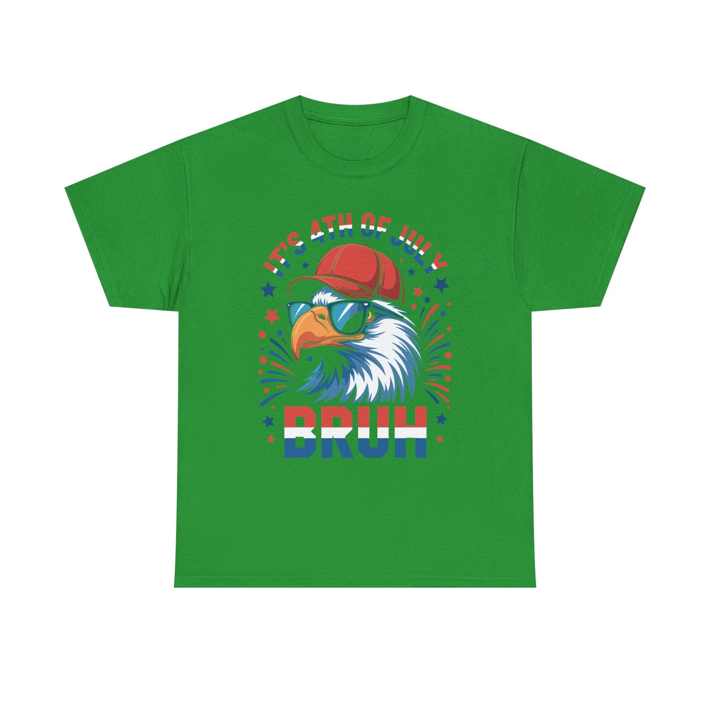Bruh 4th Of July Boys Kids Fourth Of July Bald Eagle T-Shirt