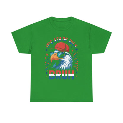 Bruh 4th Of July Boys Kids Fourth Of July Bald Eagle T-Shirt