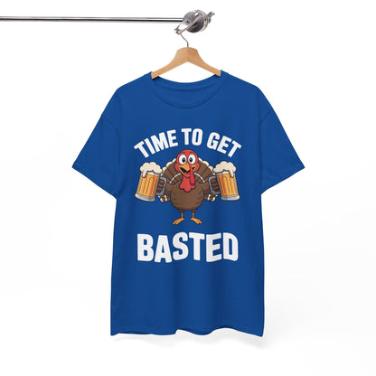 Time To Get Basted Funny Beer Thanksgiving Turkey Gift T-Shirt