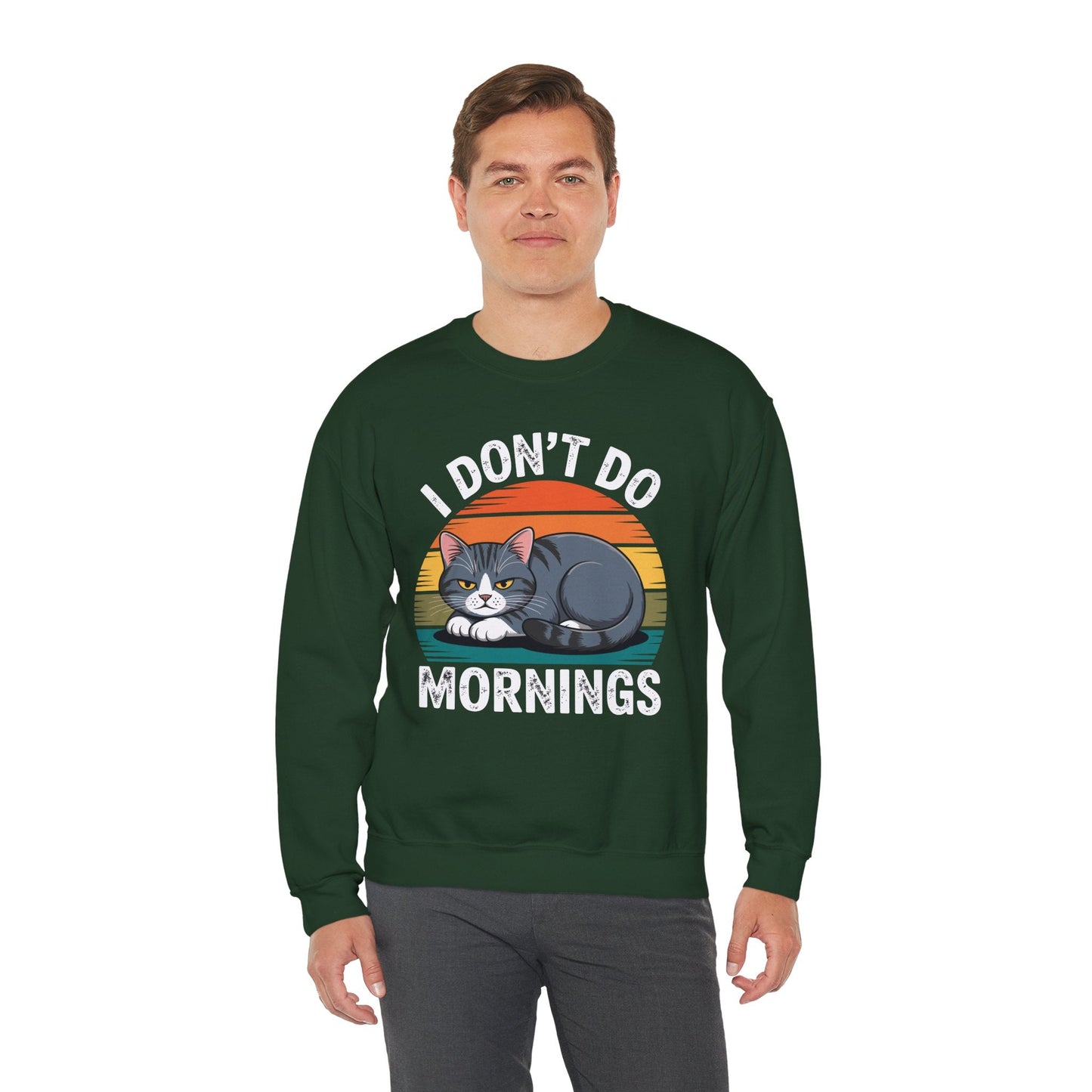 Funny Sleep Cat I Don't Do Morning Sweatshirt