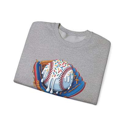 Baseball Drip Ice Cream Sprinkles Baseball Glove Sweatshirt