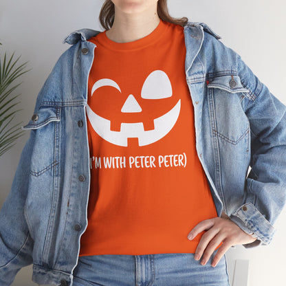 Im With Peter Couple Halloween Adult Eater Pumpkin T-Shirt