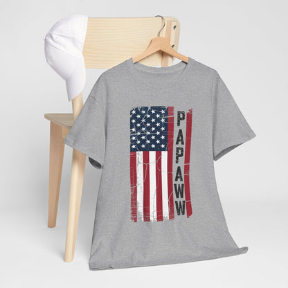 Papaw Grandpa US American Flag Shirt Grandfather Day T-Shirt
