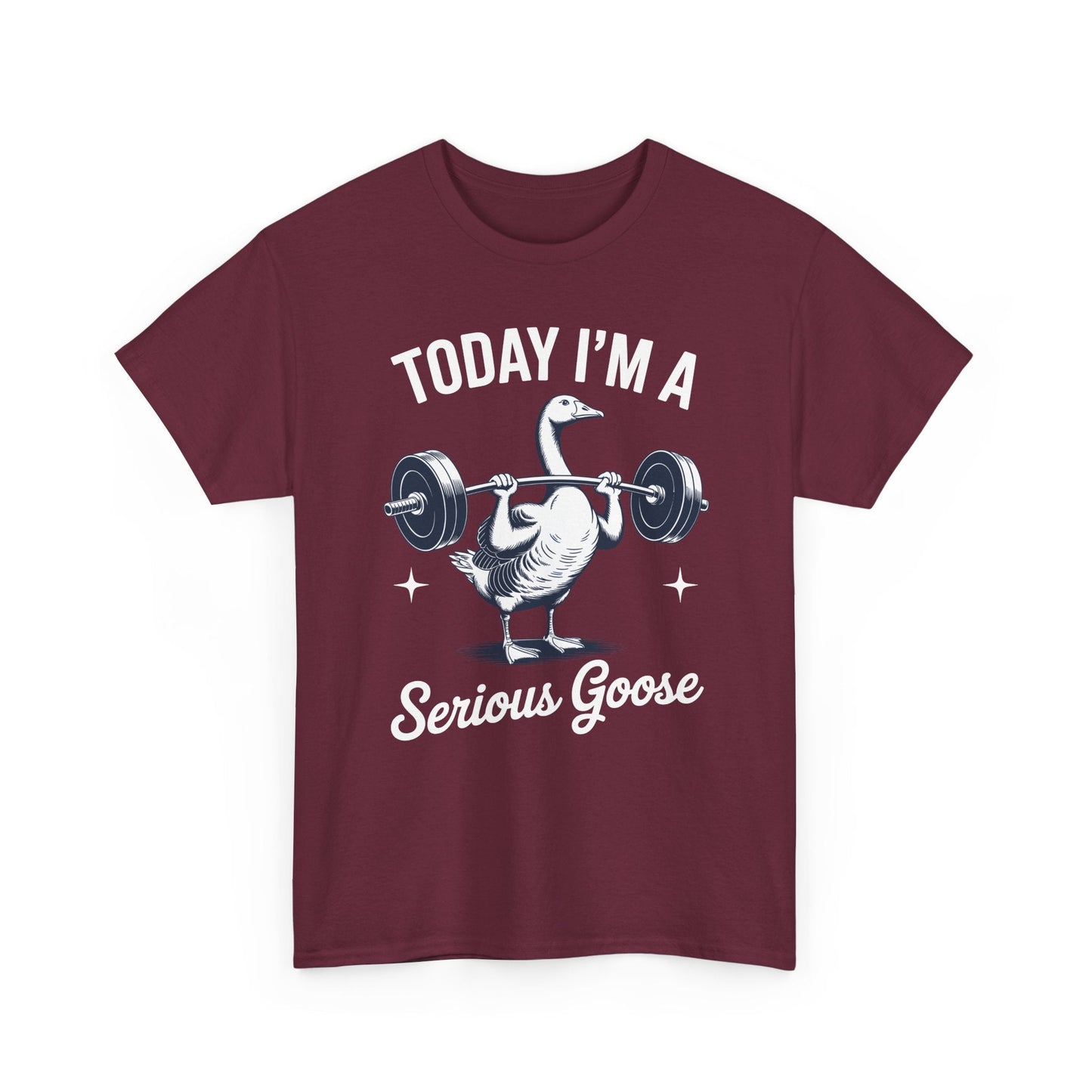 Funny Today I'm A Serious Goose Lifting Weights Gym Fitness T-Shirt