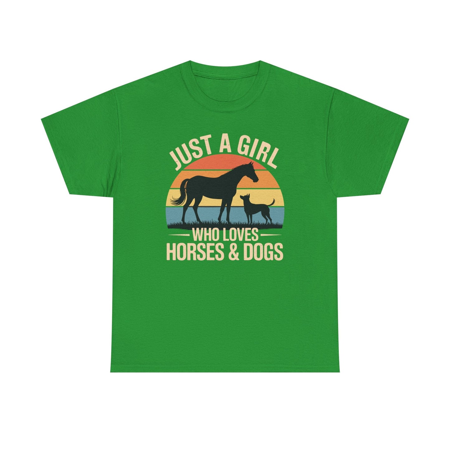 Just A Girl Who Loves Horses and Dogs Women Girls T-Shirt