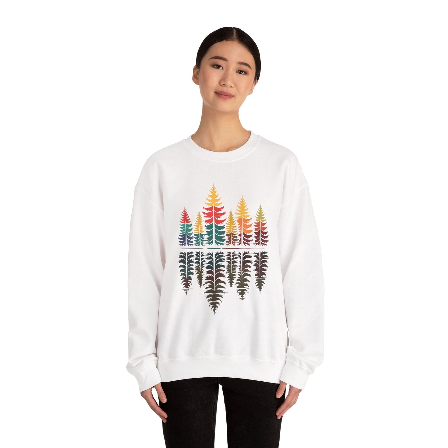 Nature Reflection Forest Trees Outdoor Wildlife Sweatshirt