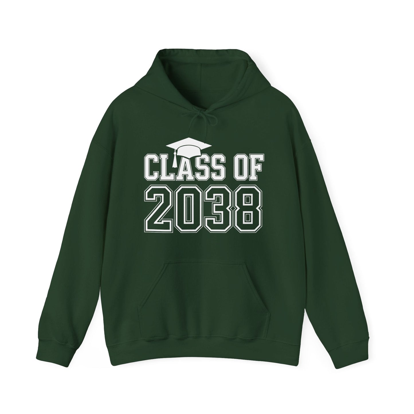 Class of 2038 Grow With Me Funny Kindergarten Back To School Hoodie