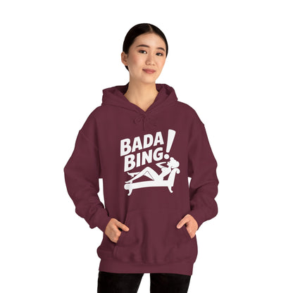 Funny Vintage Bada Sarcastic Bing Retro Sexy Girl Bada Bam Hoodie