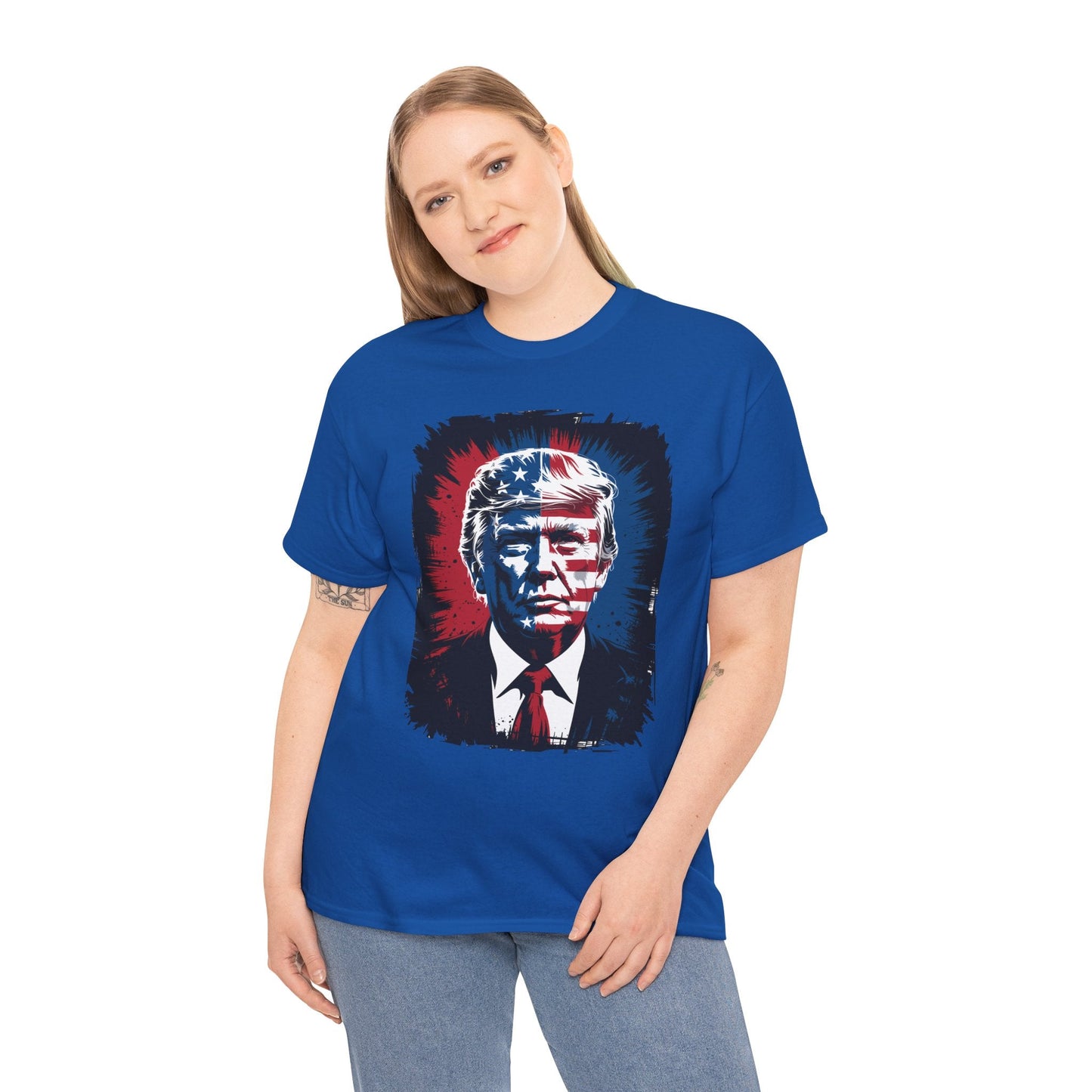 President Trump Portrait 4th July T-Shirt