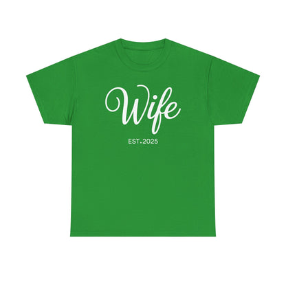 Wife Est 2025 Just Married Honeymoon Wedding Couples T-Shirt