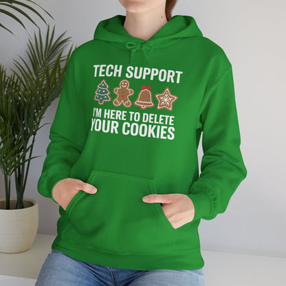 Christmas Tech Support Here To Delete Cookies Xmas Men Women Hoodie