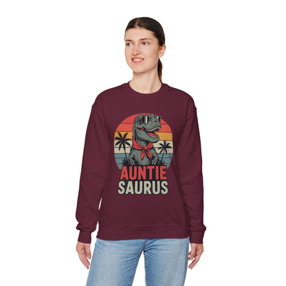 Auntiesaurus T Rex Dinosaur Auntie Saurus Family Matching Sweatshirt