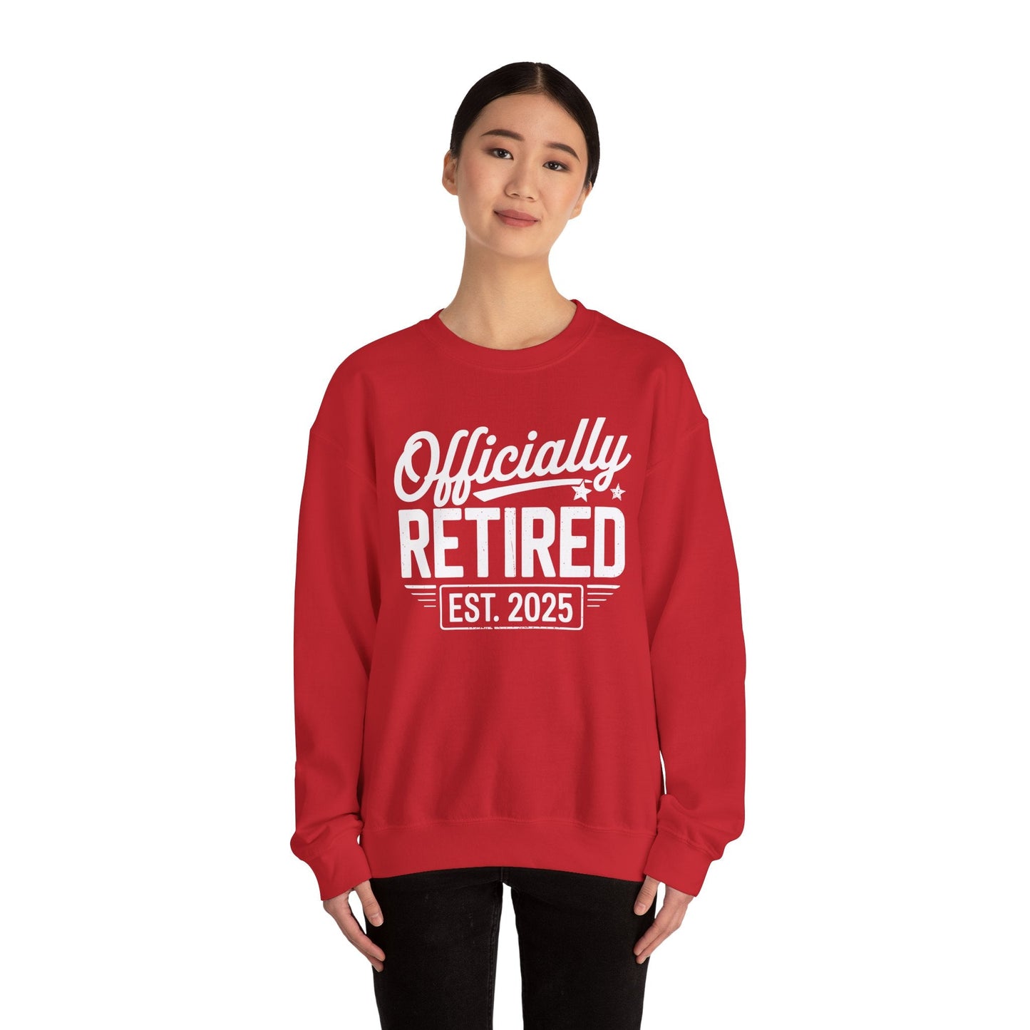 Funny Retirement 2025 Officially Retired Vintage Humor Sweatshirt