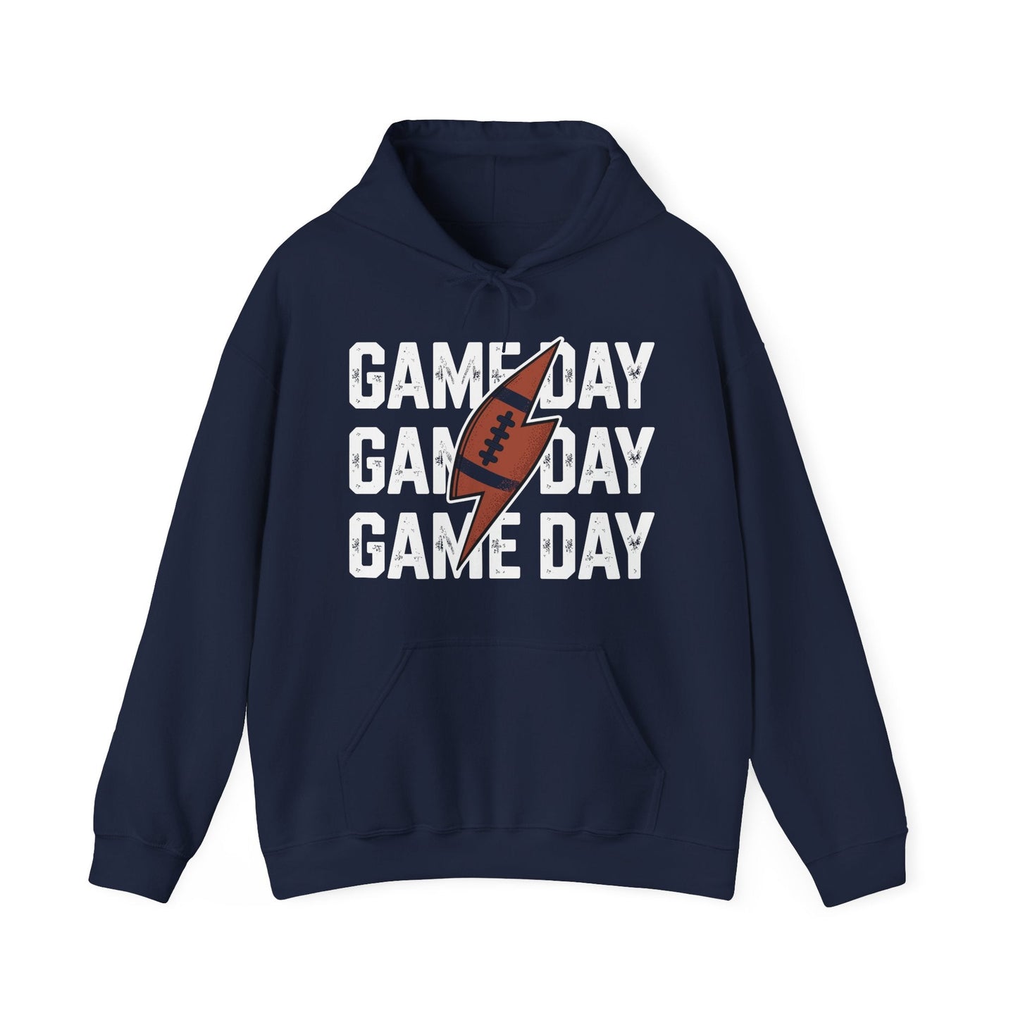 Vintage Game Day Football Lightning Bolt Funny Team Sport Hoodie