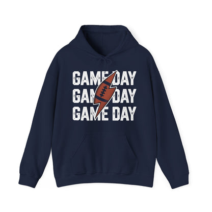 Vintage Game Day Football Lightning Bolt Funny Team Sport Hoodie