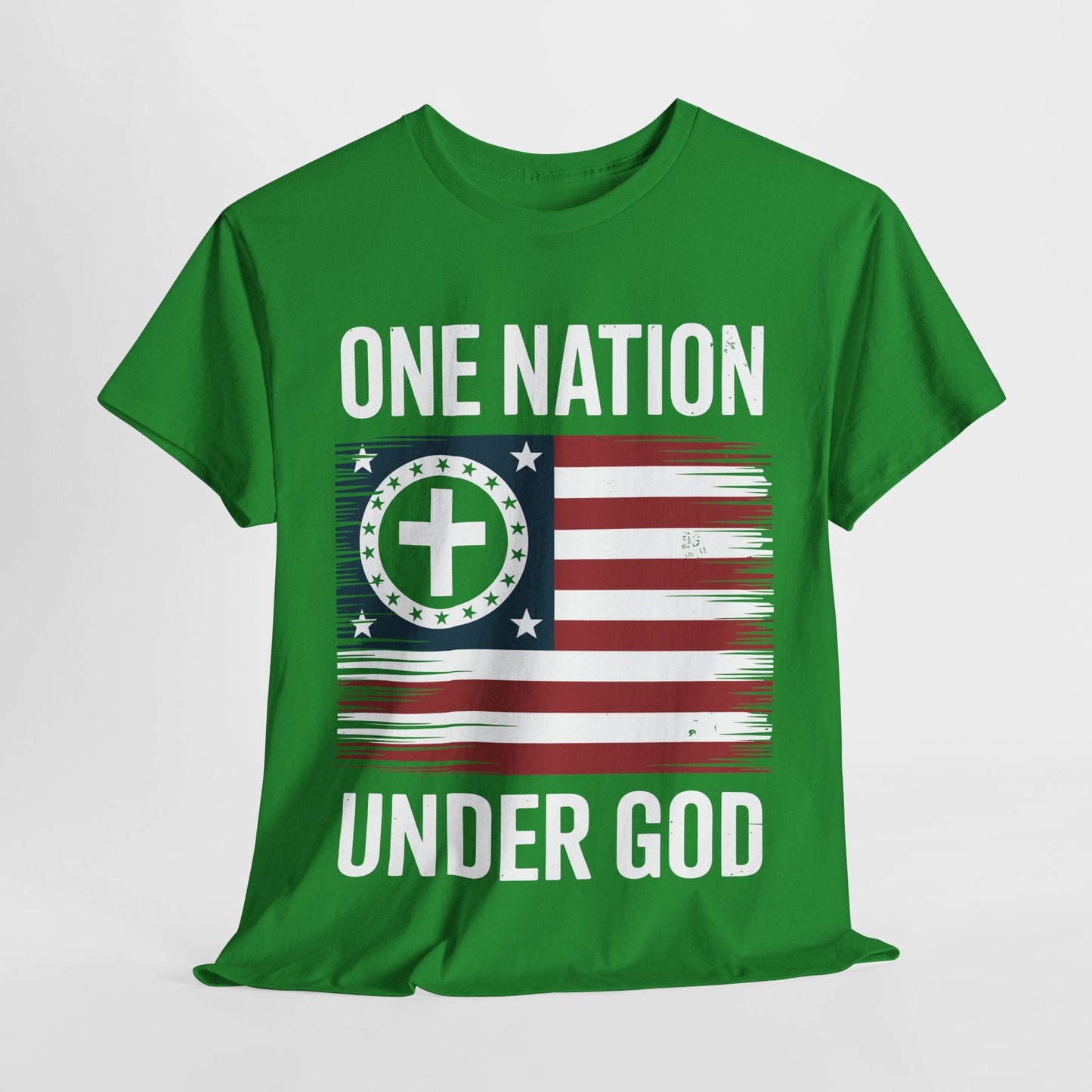 One Nation Under God Flag 4th Of July Patriotic Christian T-Shirt