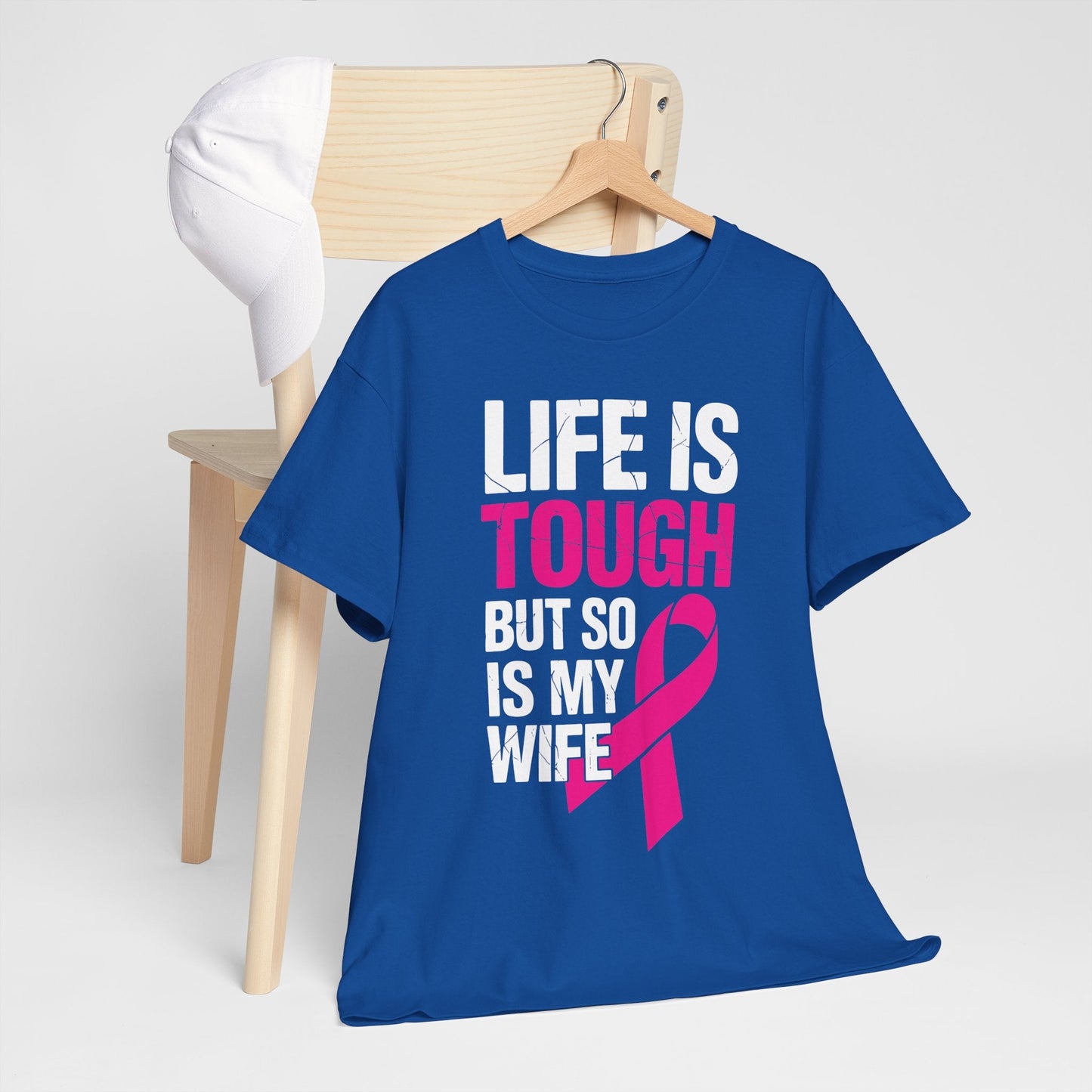 Life Is Tough But So Is My Wife Breast Cancer Awareness Gift T-Shirt