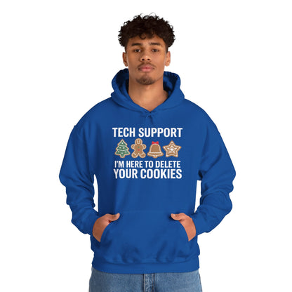 Christmas Tech Support Here To Delete Cookies Xmas Men Women Hoodie