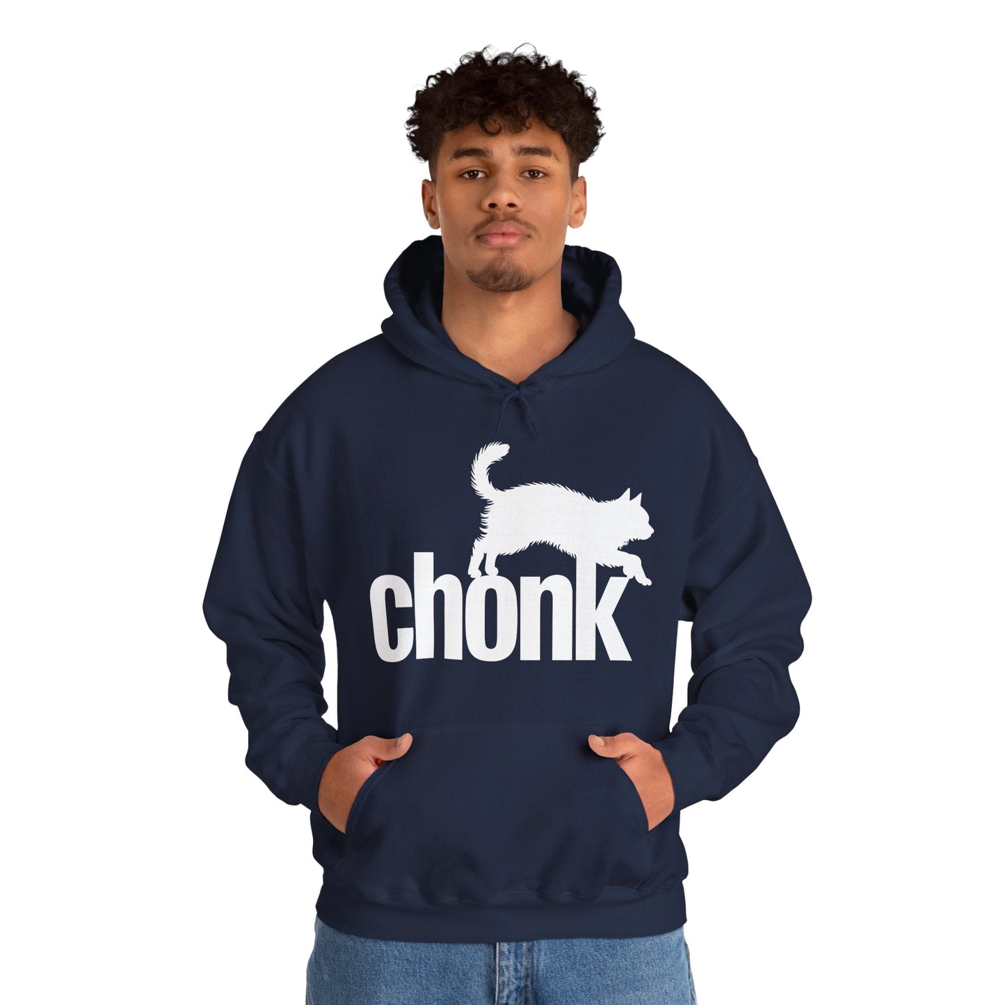 Chonk Cat Meme Funny Black Hoodie