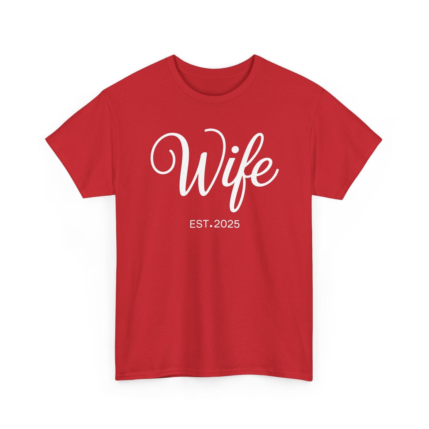 Wife Est 2025 Just Married Honeymoon Wedding Couples T-Shirt