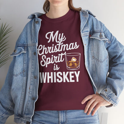 Funny Christmas Drinking Shirt Whiskey Liquor Drinker Saying T-Shirt