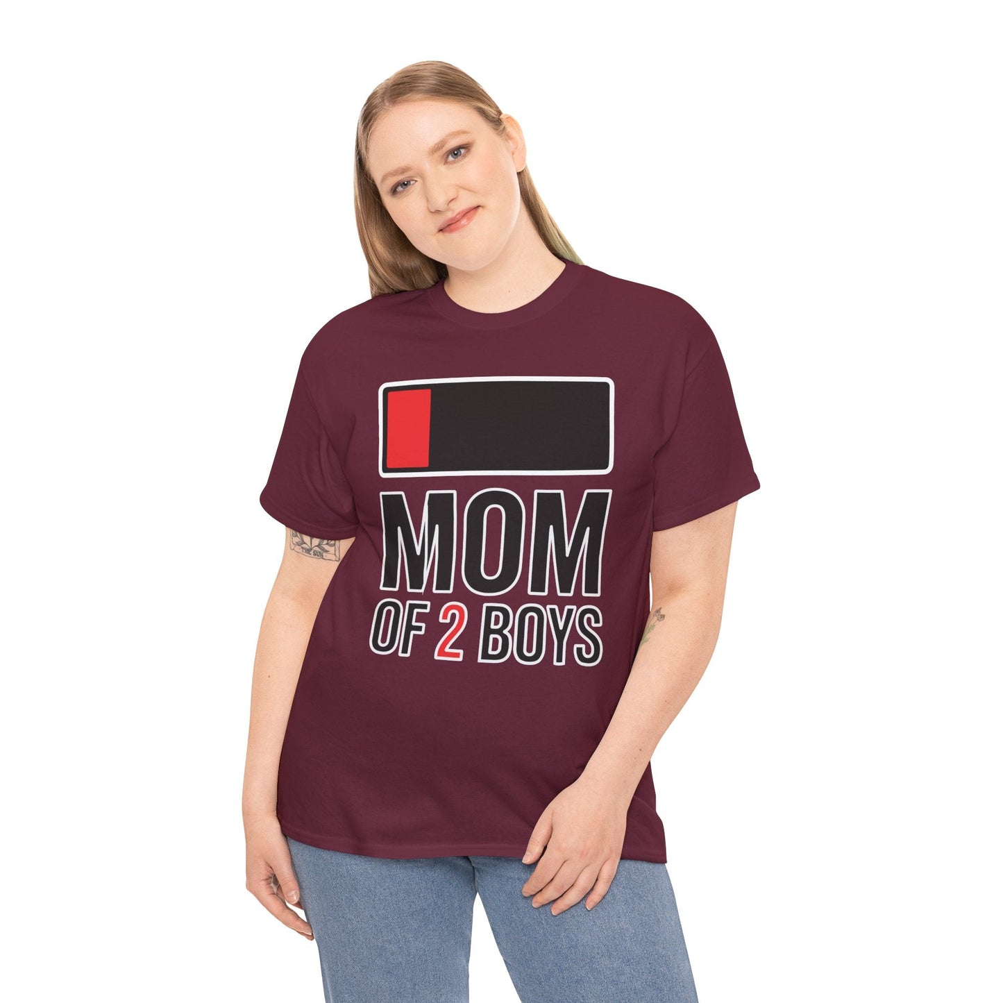 Mom of 2 Boys Gift from Son Mothers Day Birthday Women T-Shirt
