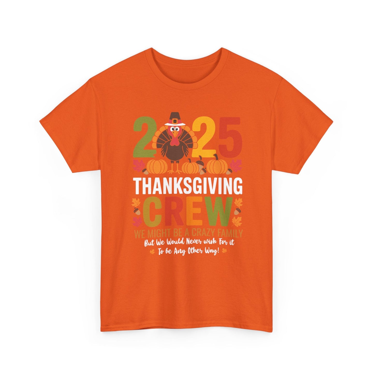 Family Thanksgiving 2025 Thanksgiving Crew Turkey Matching T-Shirt