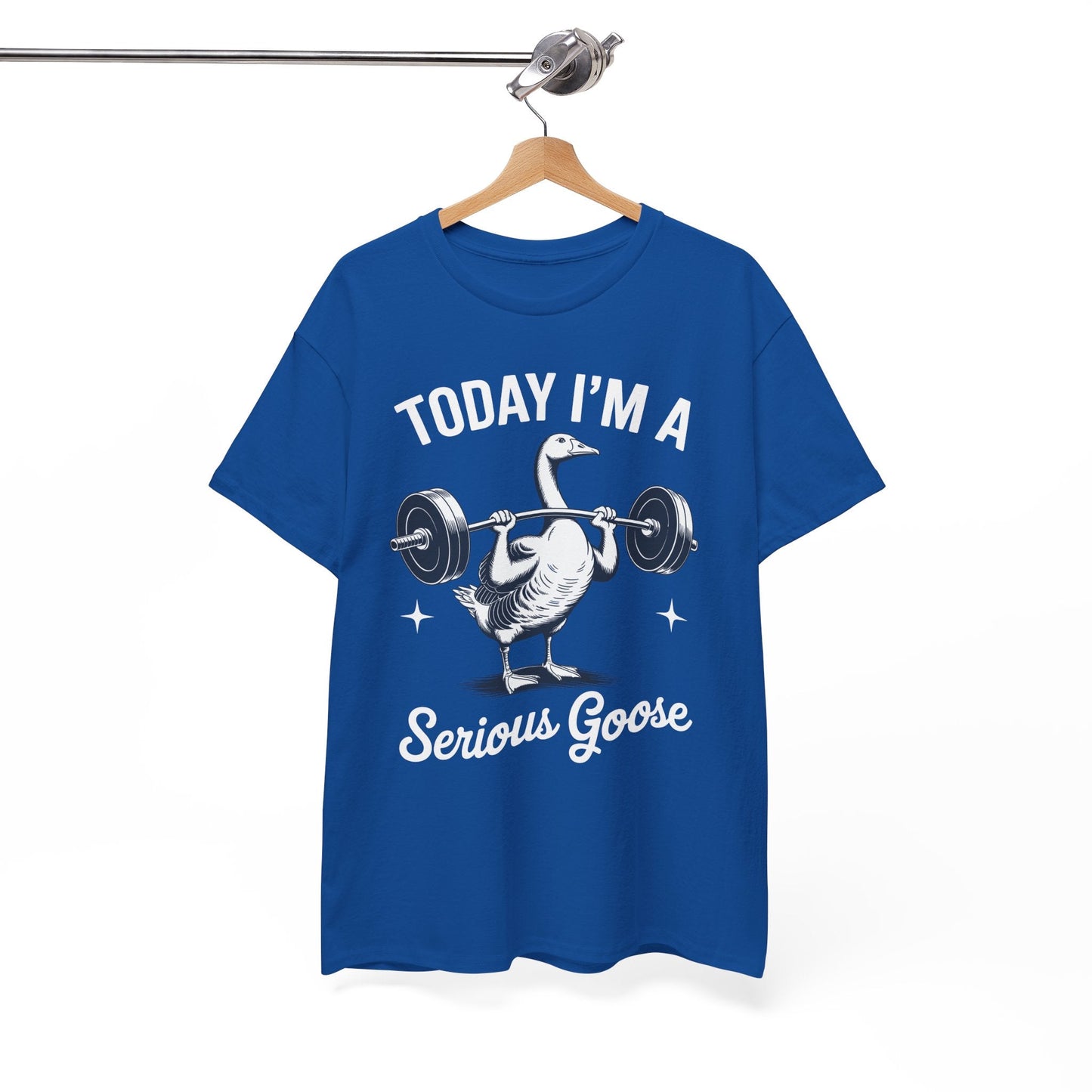 Funny Today I'm A Serious Goose Lifting Weights Gym Fitness T-Shirt