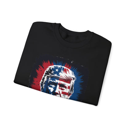 President Trump Portrait 4th July Sweatshirt