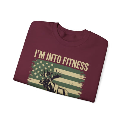 Hunting Im Into Fitness Fit Ness Deer Freezer Men Women Sweatshirt