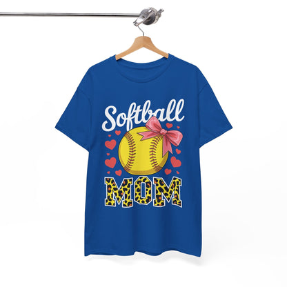 Softball Mom Headband Leopard Softball Ball Mothers Day Mama T-Shirt
