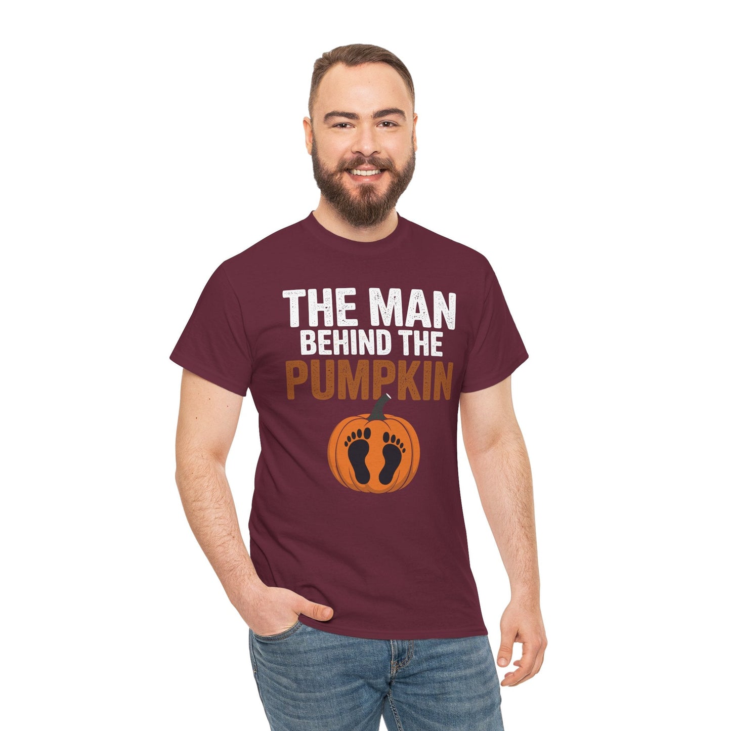 Pregnant Thanksgiving Costume for Dad Expecting Lil Pumpkin T-Shirt