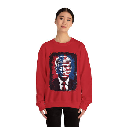 President Trump Portrait 4th July Sweatshirt