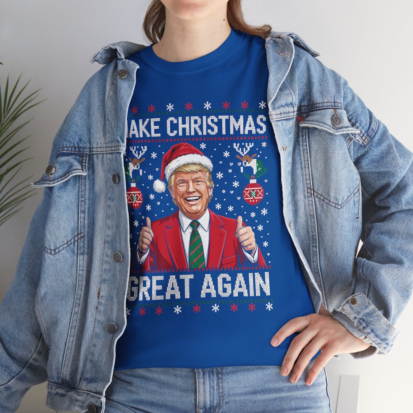 Funny Trump Make Christmas Great Again Xmas Pajamas Ugly T-Shirt