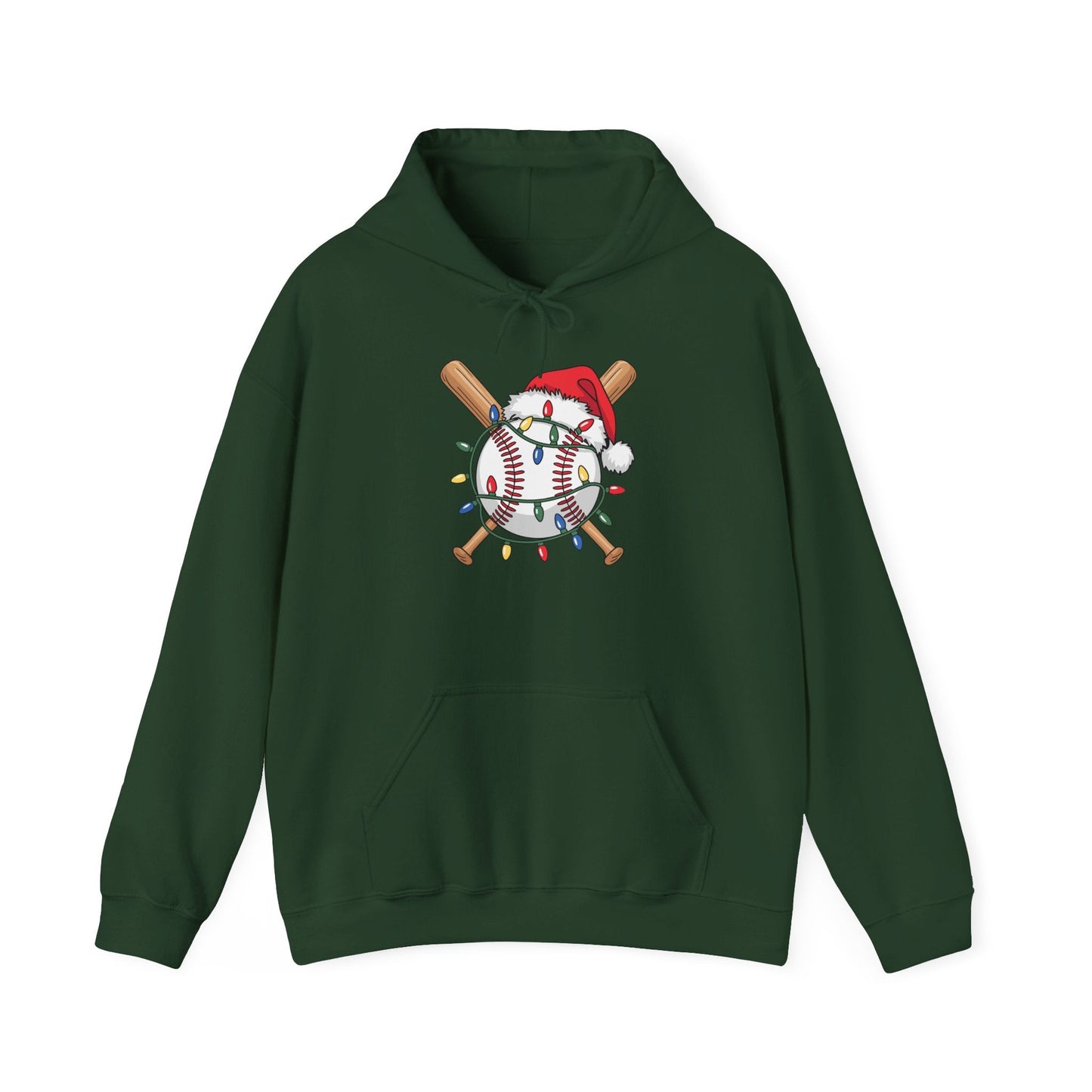 Santa Sports Design For Men Boys Christmas Baseball Player Hoodie