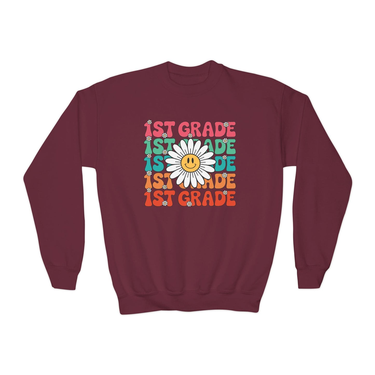 Groovy 1st Grade Back To School First Day of First Grade Sweatshirt